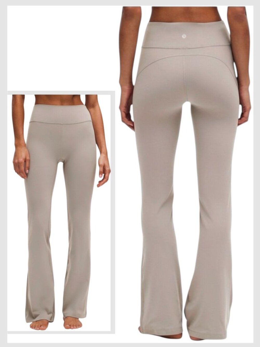 Lululemon Groove Nulu Flared Pant Ashen Rose Taupe High Rise Size 12